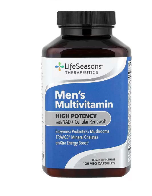 LifeSeasons
Therapeutics, Men's Multivitamin, High Potency, 120 Veg Capsules