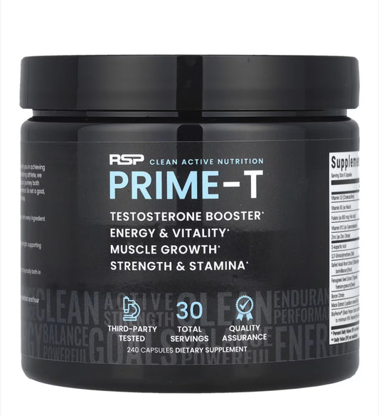 RSP Nutrition
Prime-T, 240 Capsules