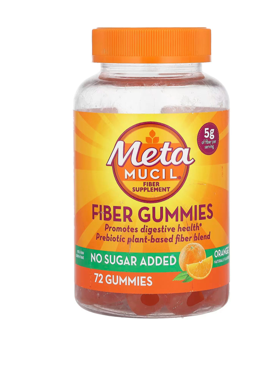 Metamucil Fiber Gummies, Orange, 72 Gummies