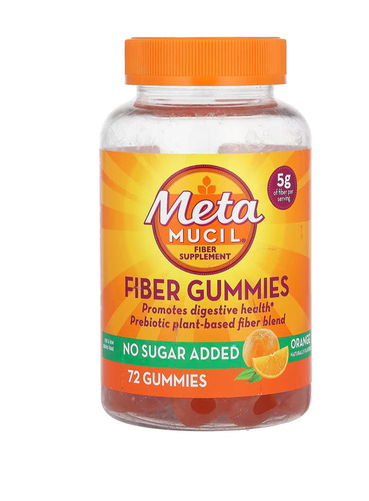 Metamucil Fiber Gummies, Orange, 72 Gummies
