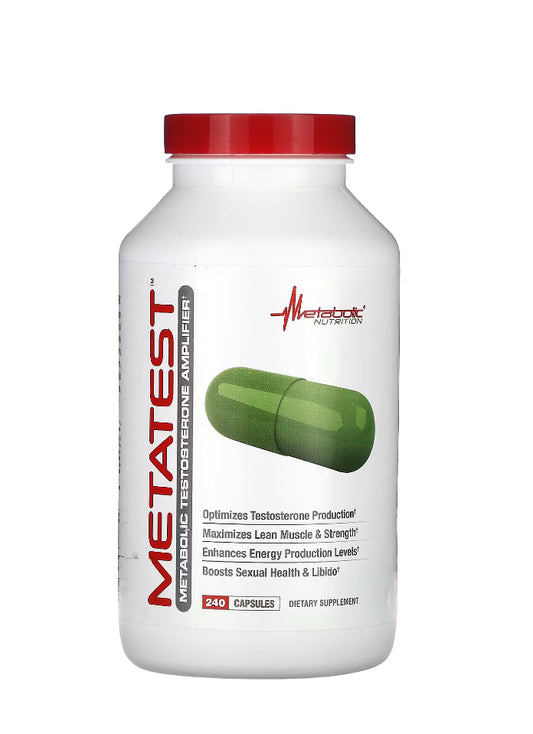 Metabolic Nutrition
Metatest, 240 Capsules