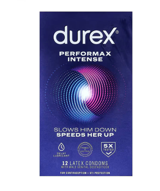 Durex
Performax Intense, Regular Fit, 12 Latex Condoms