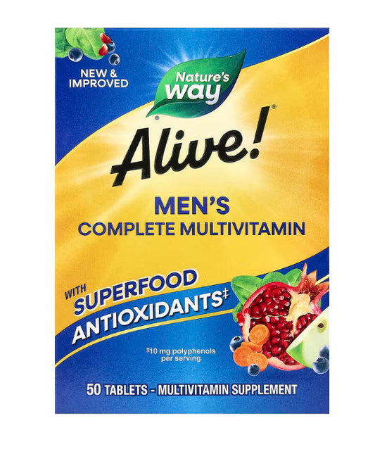 Nature's Way
Alive!® Men's Complete Multivitamin, 50 Tablets