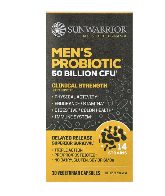 Sunwarrior
Men's Probiotic, 30 Vegetarian Capsules