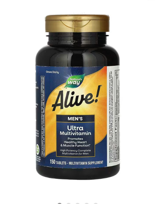 Nature's Way
Alive! Men's 50+ Ultra Multivitamin, 60 Tablets