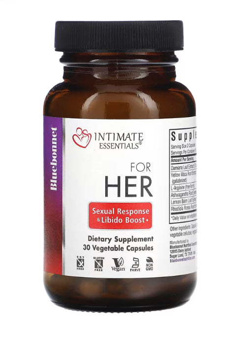 Bluebonnet Nutrition
Intimate Essentials, For Her, 30 Vegetable Capsules