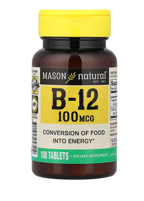 Mason Natural
Vitamin B-12, 100 Tablets