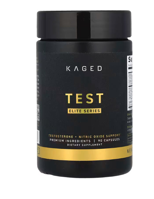 Kaged
Elite Series, Test, Testosterone + Nitric Oxide Support, 90 Capsules