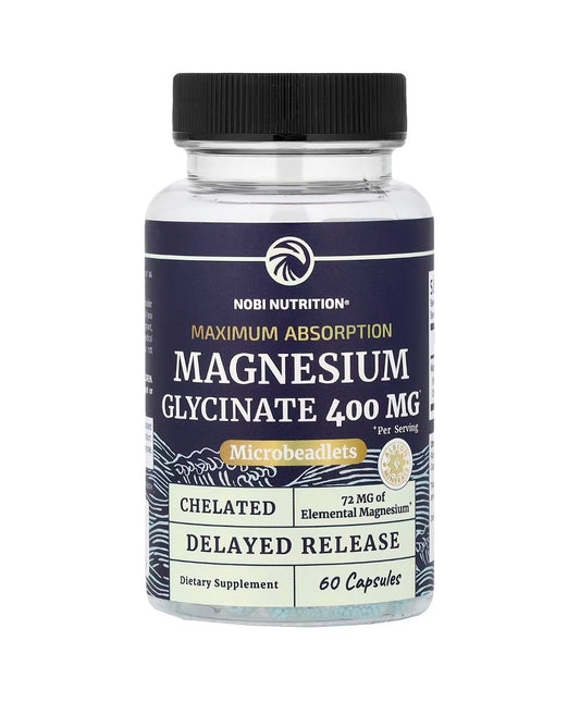Nobi Nutrition Magnesium Glycinate, 60 Capsules, (200 mg per Capsule)
