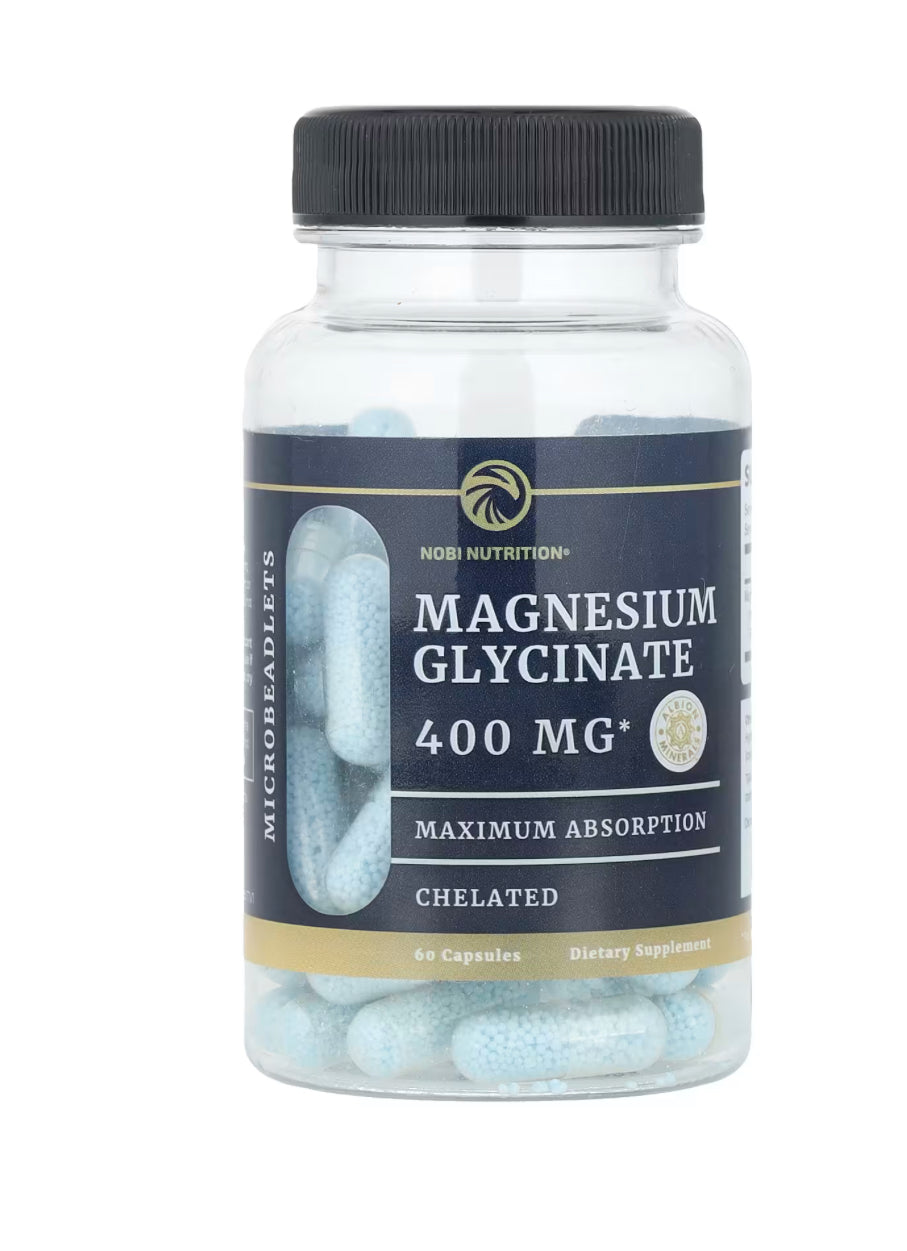 Nobi Nutrition Magnesium Glycinate, 60 Capsules, (200 mg per Capsule)