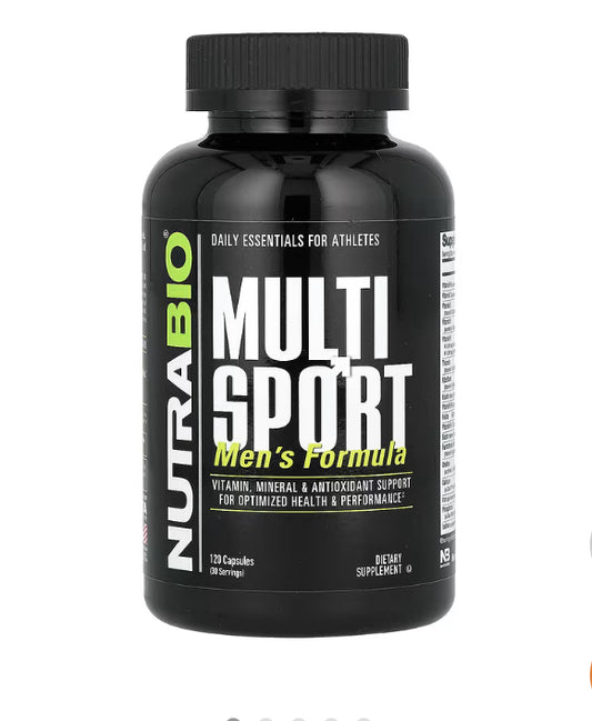 NutraBio
MultiSport Men's Formula, 120 Capsules