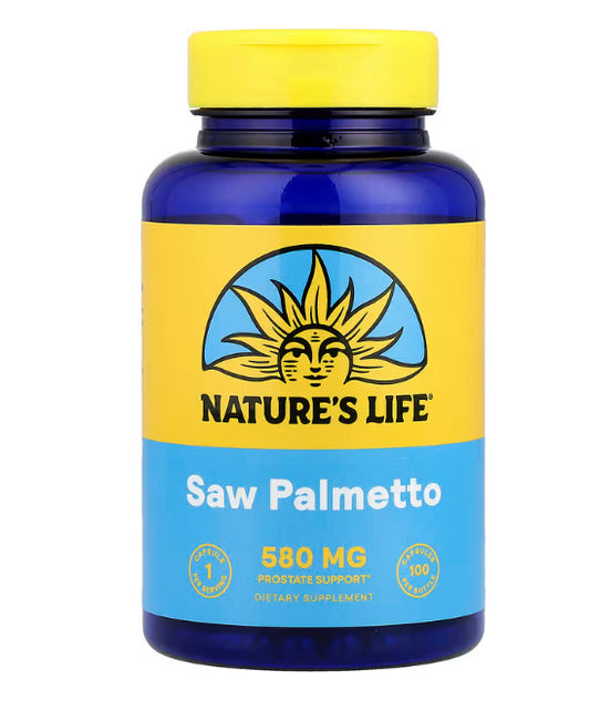 Nature's Life
Saw Palmetto, 580 mg, 100 Capsules