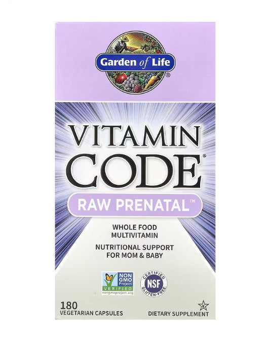 Garden of Life
Vitamin Code®, RAW Prenatal™, 180 Vegetarian Capsules