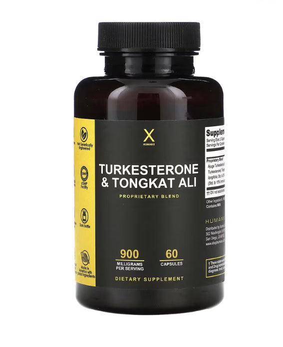 Humanx
Turkesterone & Tongkat Ali, 60 Capsules
