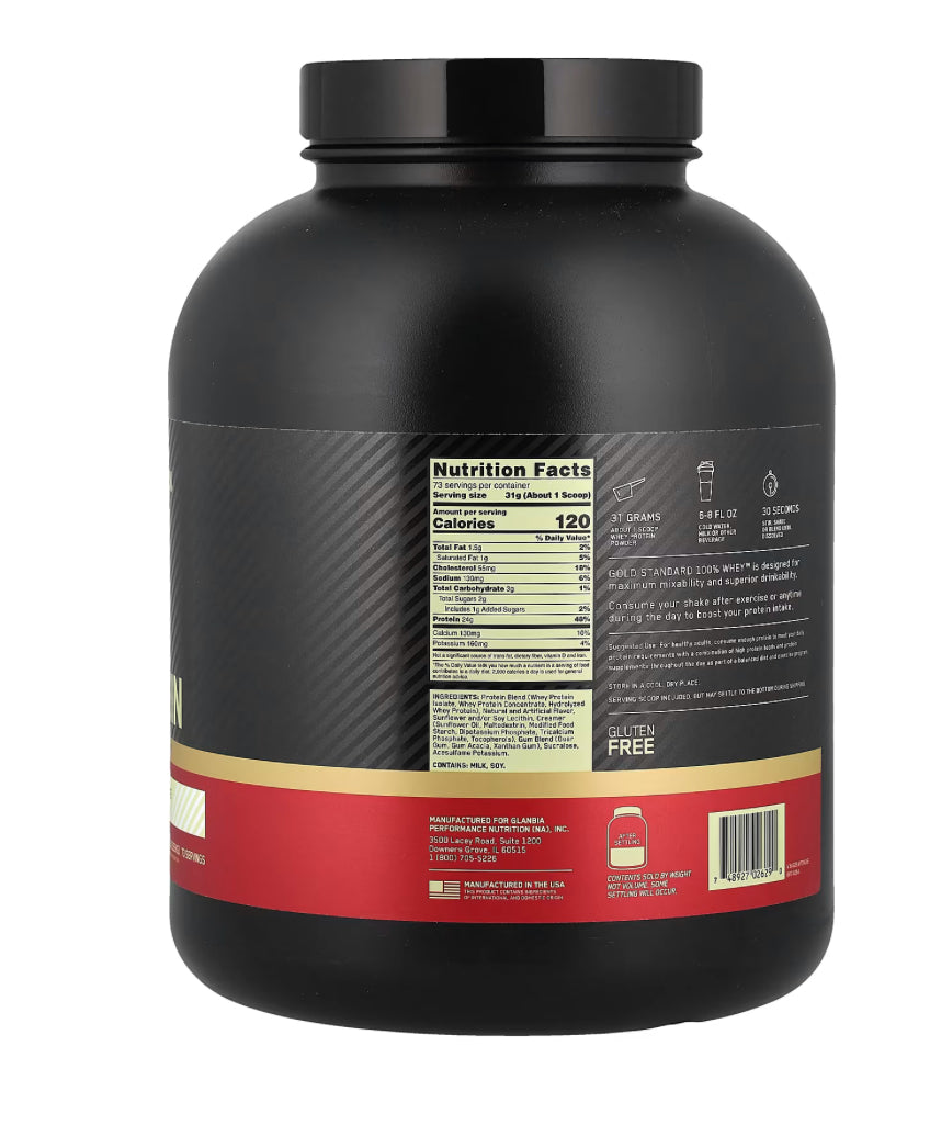 Optimum Nutrition Gold Standard® 100% Whey Protein, White Chocolate, 5 lb (2.26 kg)