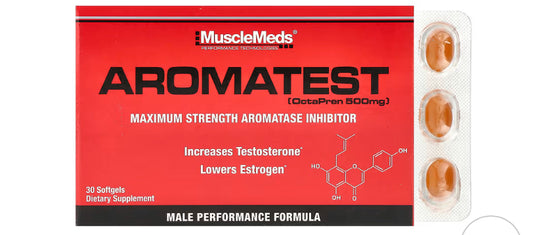 MuscleMeds
Aromatest, 500 mg, 30 Softgels