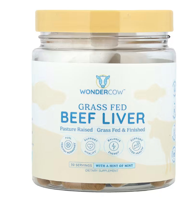 Wondercow
Grass Fed Beef Liver, 120 Capsules