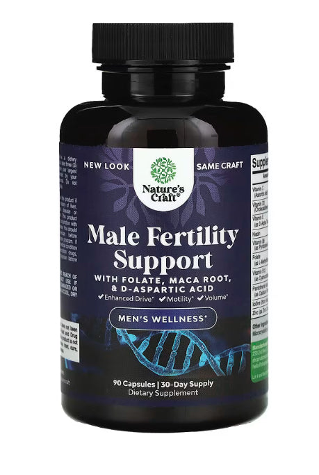 Nature's Craft
Male Fertility Support, 90 Capsules