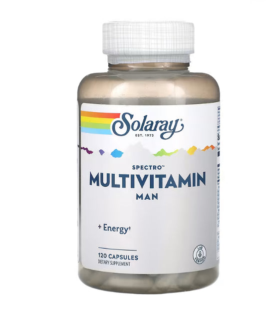 Solaray
Spectro Multivitamin, Man, 120 Capsules