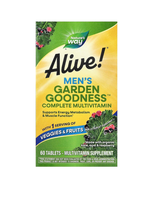 Nature's Way Alive!® Garden Goodness™, Men's Multivitamin, 60 Tablets