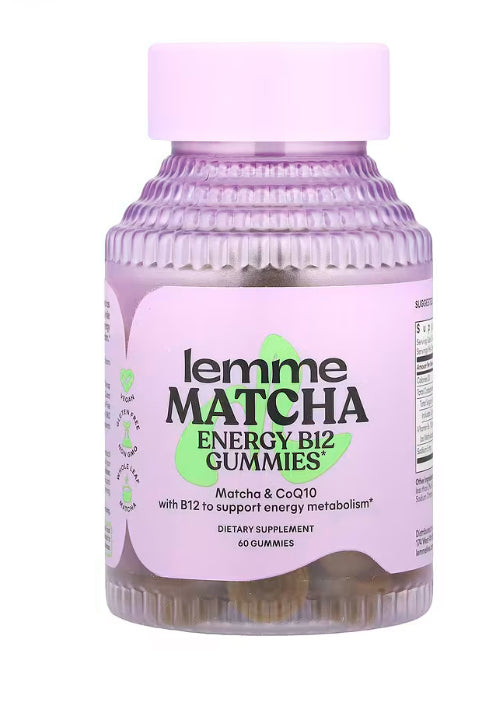 Lemme
Energy B12 & CoQ10 Gummies, Matcha, 60 Gummies