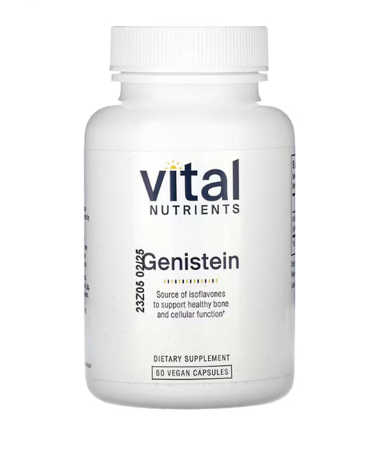 Vital Nutrients
Genistein, 60 Vegan Capsules (125 mg per Capsule)