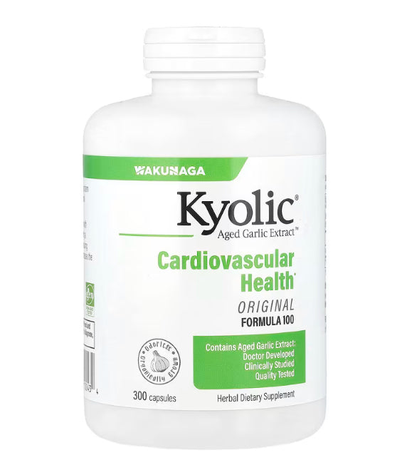 Kyolic
Aged Garlic Extract™, Cardiovascular Health, Original Formula 100, 300 Capsules (300 mg per Capsule)