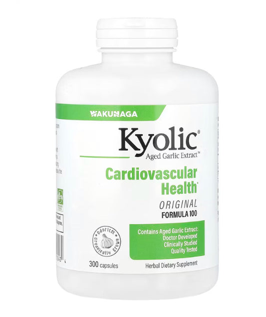 Kyolic
Aged Garlic Extract™, Cardiovascular Health, Original Formula 100, 300 Capsules (300 mg per Capsule)