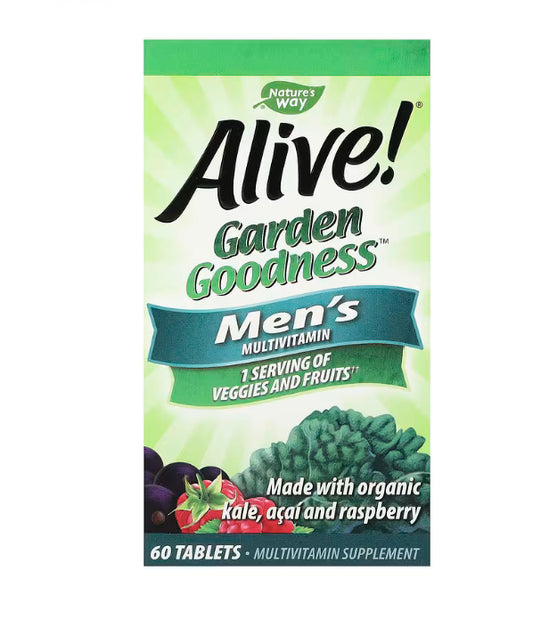 Nature's Way
Alive!® Garden Goodness™, Men's Multivitamin, 60 Tablets