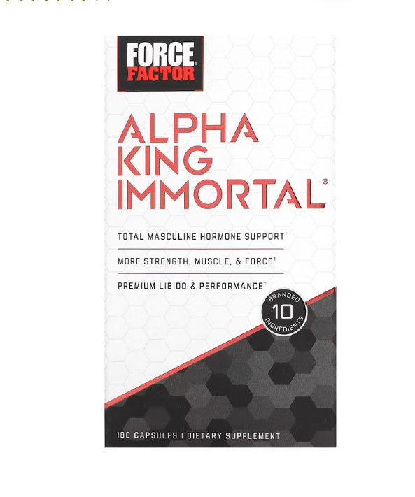 Force Factor
Alpha King Immortal , 180 Capsules
