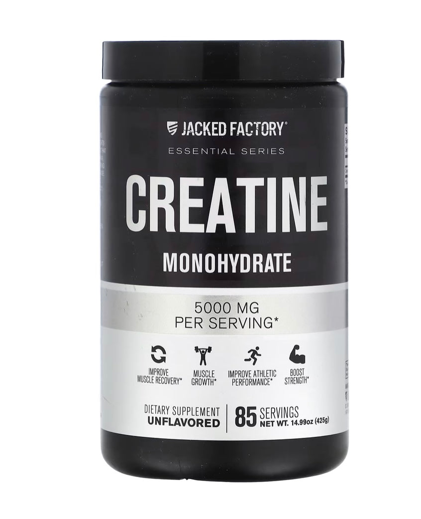 Jacked Factory Essential Series, Creatine Monohydrate, Unflavored, 14.99 oz (425 g)