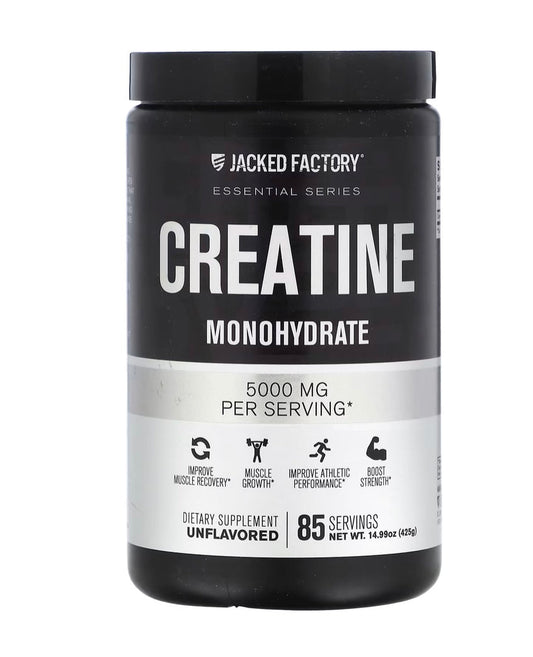 Jacked Factory Essential Series, Creatine Monohydrate, Unflavored, 14.99 oz (425 g)