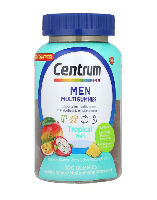 Centrum
Men Multigummies, Tropical Fruit, 100 Gummies