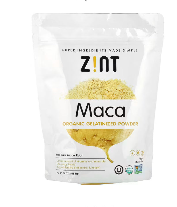 Zint Organic Gelatinized Maca Powder, 16 oz (454 g)