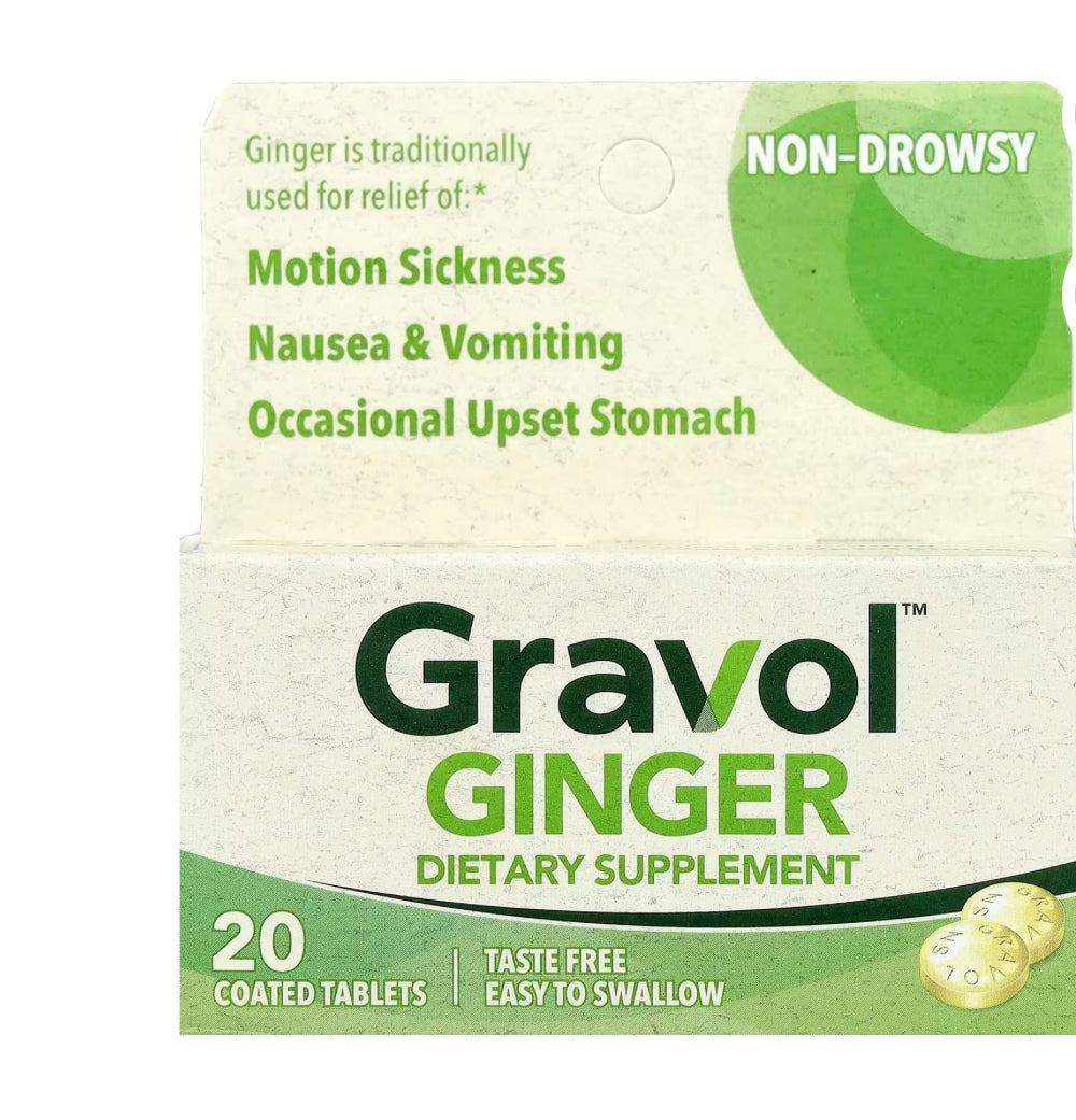 Gravol Ginger, 20 Coated Tablets