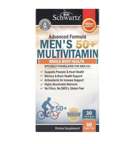 BioSchwartz
Men's 50+ Multivitamin, 60 Veggie Caps