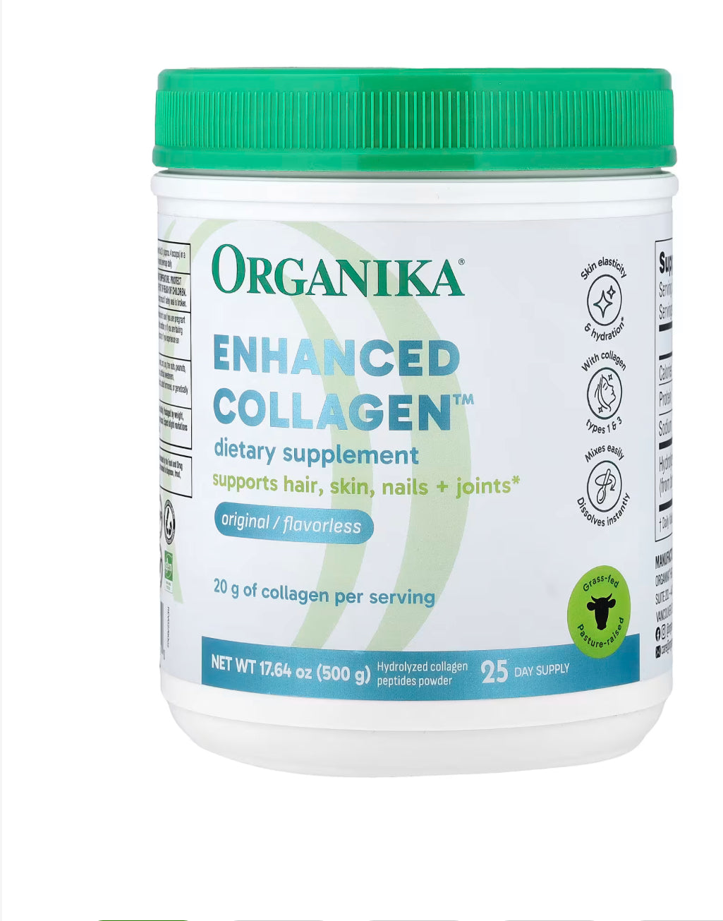 Organika Enhanced Collagen™, Original / Flavorless , 17.64 oz (500 g)
