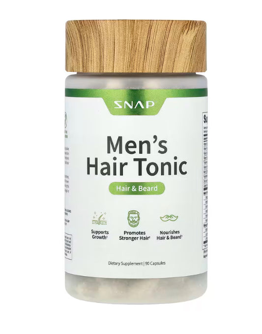 Snap Supplements
Men's Hair Tonic, Hair & Beard, 90 Capsules