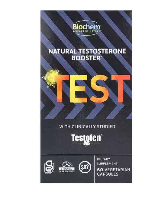 Biochem
TEST, Natural Testosterone Booster, 60 Vegetarian Capsules