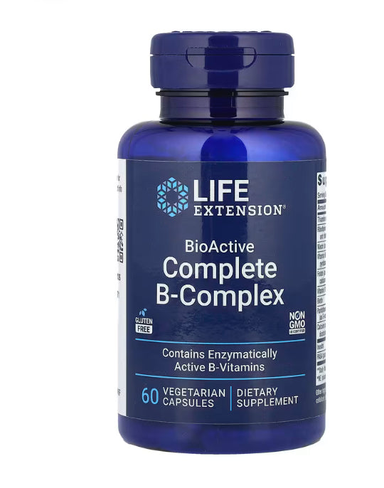Life Extension
BioActive Complete B-Complex, 60 Vegetarian Capsules