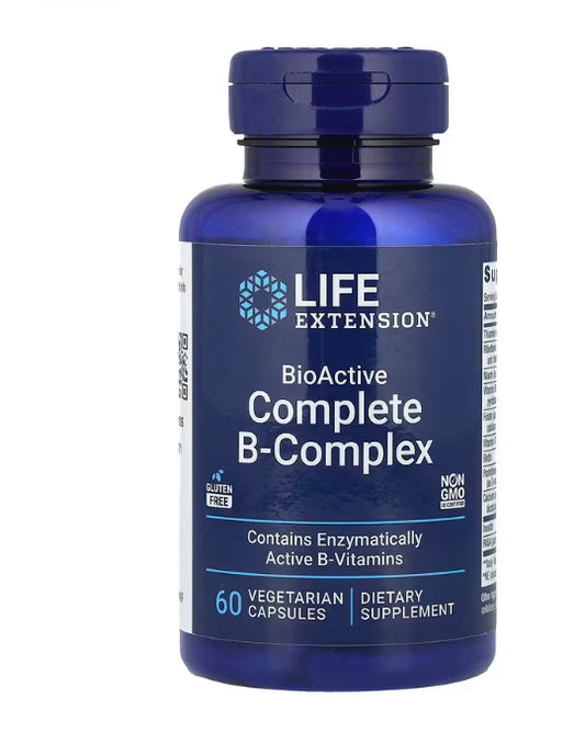 Life Extension
BioActive Complete B-Complex, 60 Vegetarian Capsules