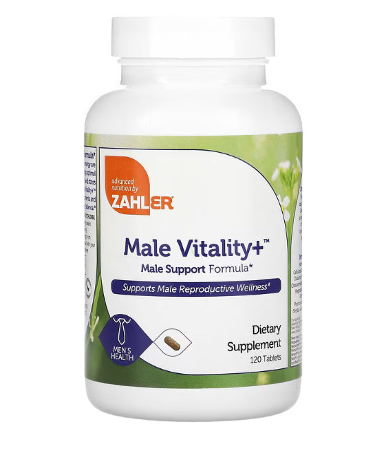 Zahler Male Vitality +, Supports Male Reproductive Wellness, 120 Tablets