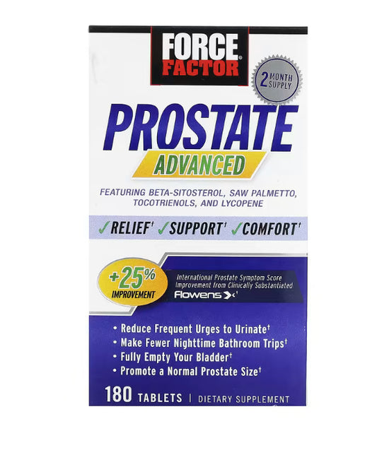 Force Factor
Prostate Advanced, 180 Tablets
