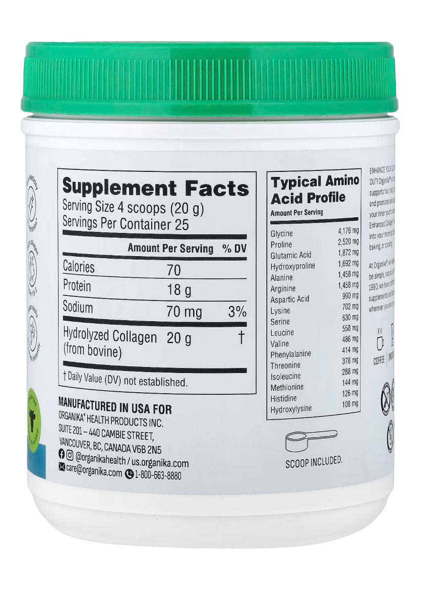 Organika Enhanced Collagen™, Original / Flavorless , 17.64 oz (500 g)