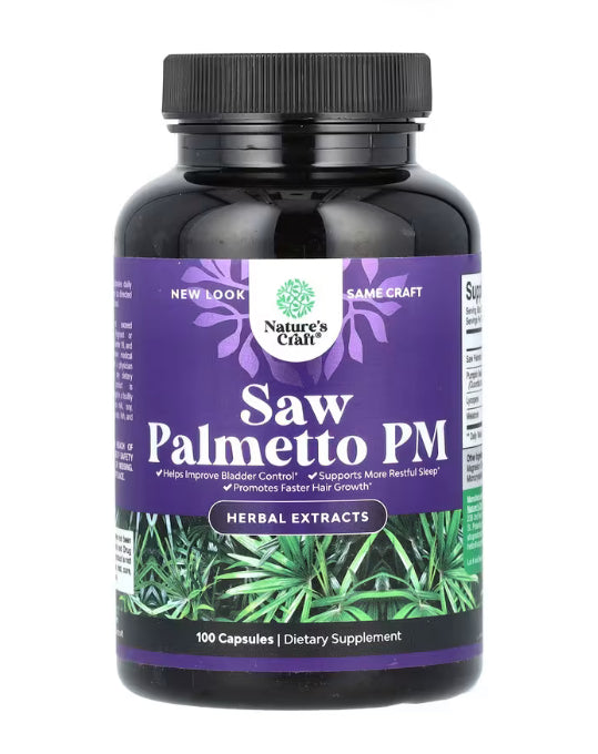 Nature's Craft
Saw Palmetto PM, 100 Capsules