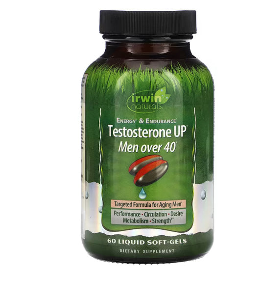 Irwin Naturals
Testosterone UP, Men Over 40, 60 Liquid Soft-Gels