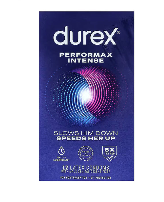 Durex
Performax Intense, Regular Fit, 12 Latex Condoms
