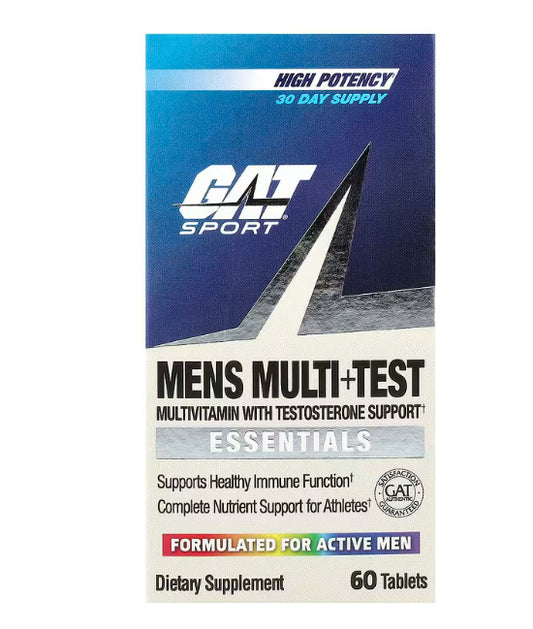 GAT
Mens Multi + Test, High Potency, 60 Tablets