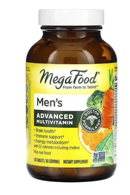 MegaFood Men's Advanced Multivitamin, 120 Tablets