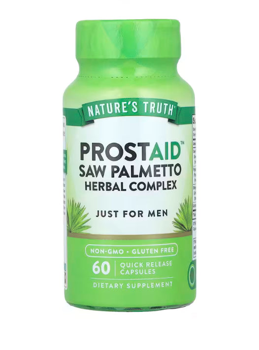 Nature's Truth
ProstAid™ Saw Palmetto Herbal Complex, 60 Quick Release Capsules